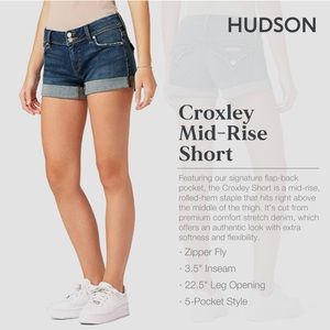Hudson Croxley mid rise shorts